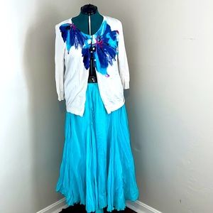 Summer Cotton Skirt Set, 2X , 20W